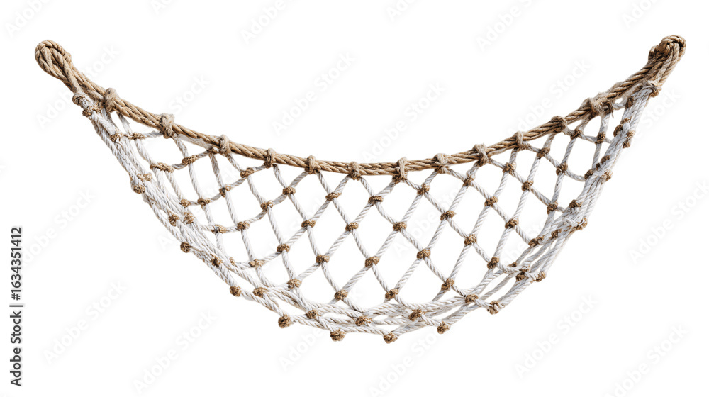 Obraz premium A minimal display of cargo net, white background --ar 16:9