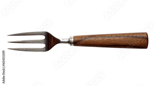 A studio shot of carving fork, white background --ar 16:9