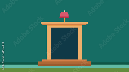 Wallpaper Mural Chalkboard Podium in Academic Classroom Scene Torontodigital.ca