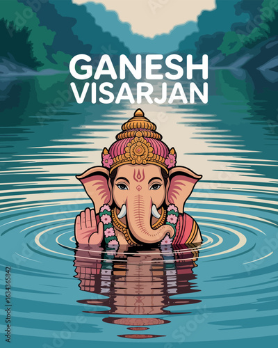 Ganesh Visarjan Immersion Festival Idol Water Procession