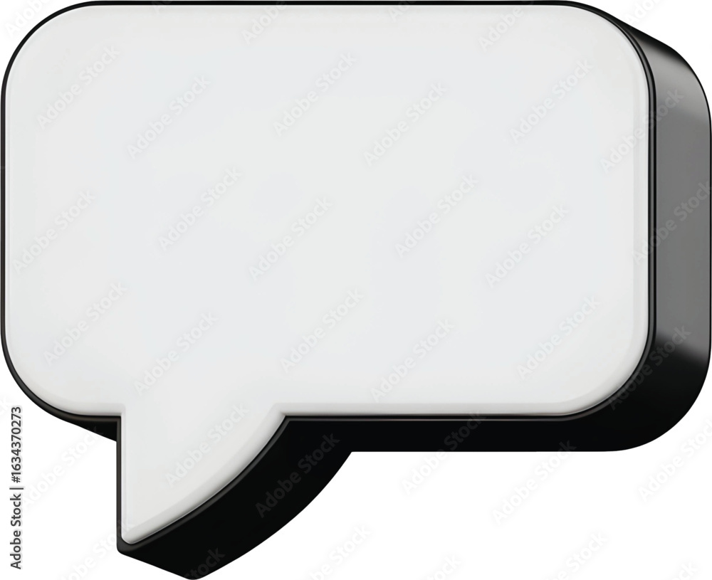 Naklejka premium A 3D speech bubble element.