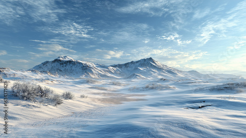 Wallpaper Mural Breathtaking high-altitude panoramic view of snowy mountain peaks shrouded in a sea of thick, rolling clouds under a pale blue sky Torontodigital.ca