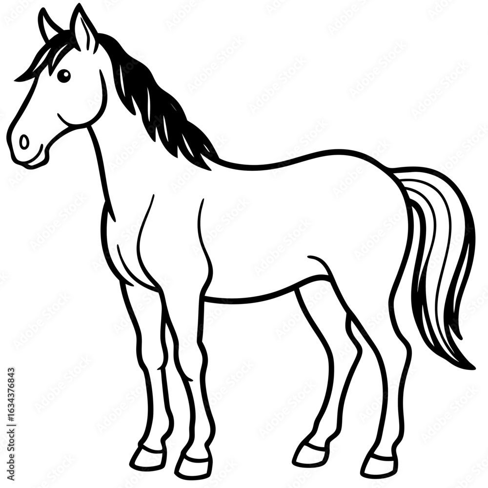 Obraz premium horse vector illustration