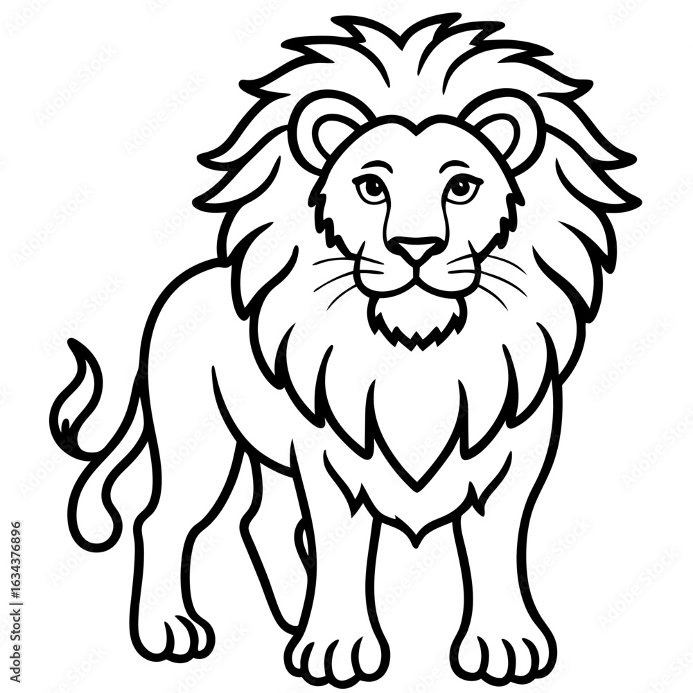 Fototapeta premium lion head vector