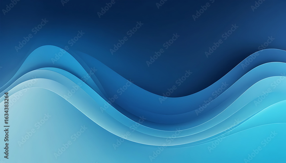 Fototapeta premium Abstract Blue Wave Pattern on White Background for Digital Design