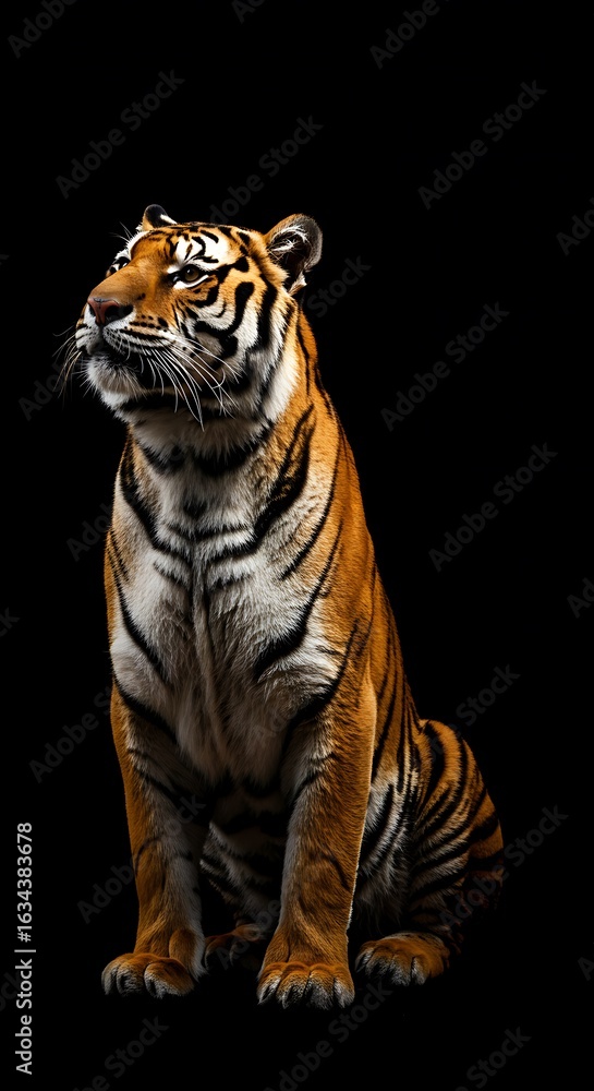 Obraz premium Majestic Tiger: Night's Embrace