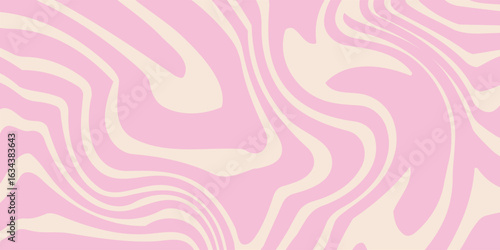 Pink candy pattern background. Abstract vector melted caramel texture. Strawberry cream swirls. Liquid mousse background. Psychedelic trippy raspberry ice cream.