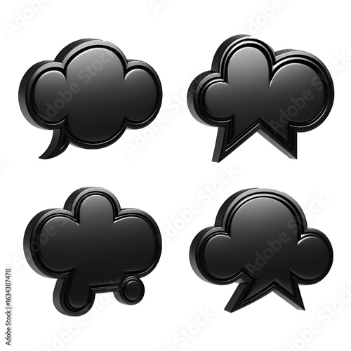 black speech bubble icon