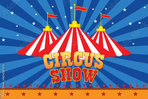 Circus tent background, carnival tent on vintage background	