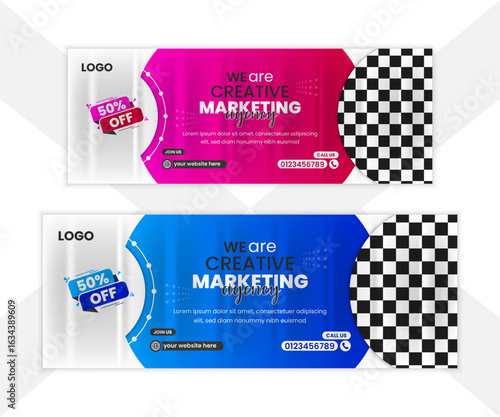 Modern Facebook Cover Template for Business & Personal Use
