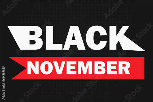 Flat design Black November