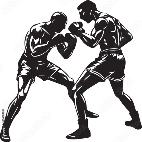silhouette of a boxer