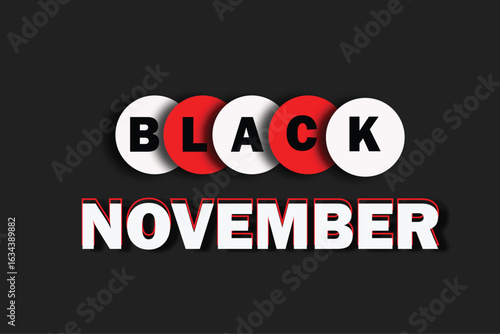 Flat design Black November 