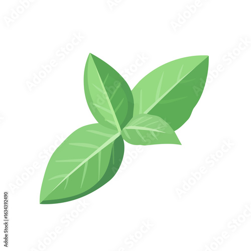 Bold, flat icon-style vector featuring a stylized group of mint. High contrast colors and reduced shapes for maximum readability. Optimized for use in apps, web, or infographics. EPS format.