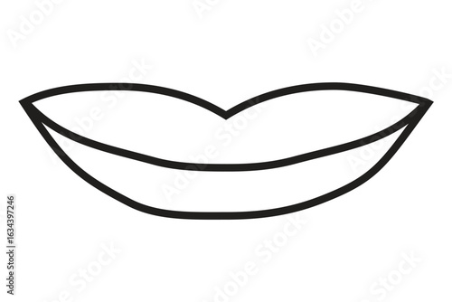 Simple lips icon vector, pictogram in flat style transparan background