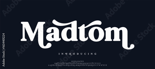 Madtom modern minimal flat alphabet capital letter logo design