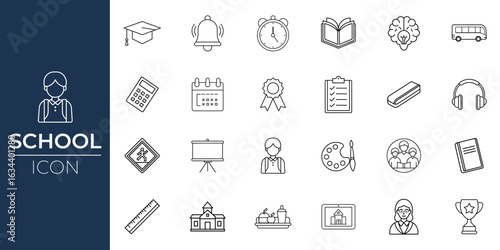 Education Icon for Classroom and Academic Use