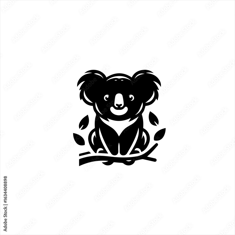 Fototapeta premium Koala on a branch illustration