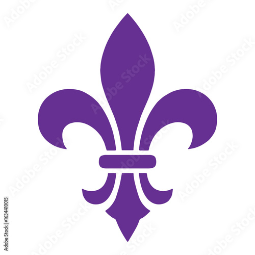 fleur de lis icon purple symbol royal heritage french decorative design