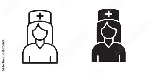 Nurse Avatar icon'Female Nurse avatar icon design vector symbol illustration