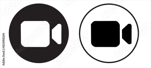 video camera icon for streaming , facetime icons video call symbol