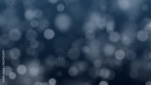 Abstract Blue Bokeh Particle Background,A seamless loop of soft,glowing bokeh particles gently floating against a dark blue background,calm,and atmospheric projects or as a subtle overlay