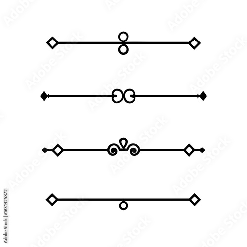 Wedding decorative elements. Divider ornament, borders, vintage line separators. Hand drawn vector illustration isolated on white background.gold ornament decorate frame border pattern Thai art	
