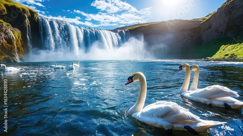 Fototapeta Naklejka Na Ścianę i Meble -  swan ,lake