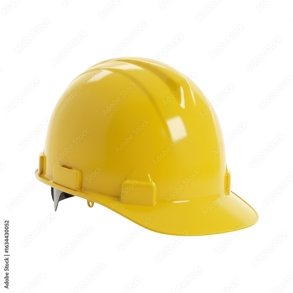 Fototapeta premium Yellow Construction Helmet isolated On White Background