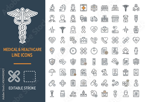 Beach and summer vacation line icon set. A comprehensive collection of symbols for travel, seaside holidays, and tropical life.