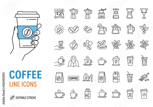 Beach and summer vacation line icon set. A comprehensive collection of symbols for travel, seaside holidays, and tropical life.