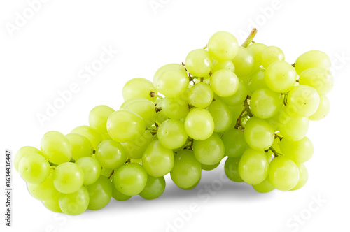 tasty green grapes isolated on white background
