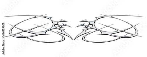 Fotografie Chrome neo tribal tattoo