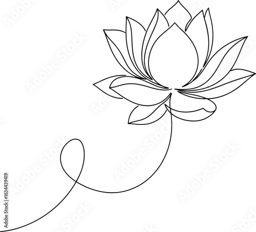 Abstract floral vector illustration with pink lotus blossoms and vintage leaf patterns