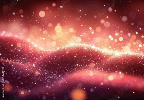 A red background with a lot of sparkles. The sparkles are in different sizes and are scattered all over the background
