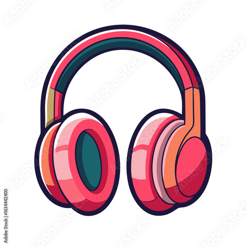 headphones on white background