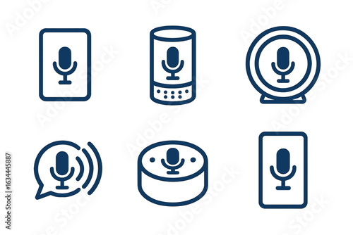Various designs of voice assistant devices showcasing modern technology for smart homes and communication