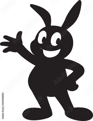 Silhouette of an animated movie character, symbolizing cartoons, animation, storytelling, and film art.