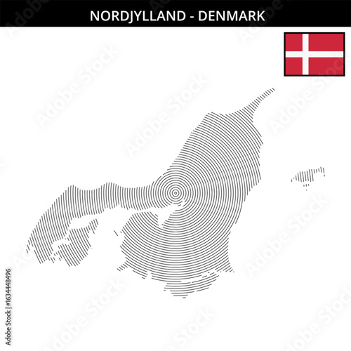 Maps featuring Nordjylland Denmark with geographical details