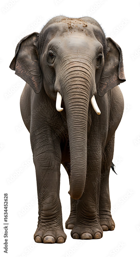 Naklejka premium Majestic Elephant Portrait: Gentle Giant's Gaze