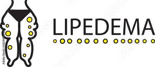 Lipedema clinic abstract vector design of lipoedema icon