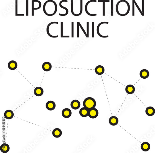 Liposuction clinic concept abstract design 