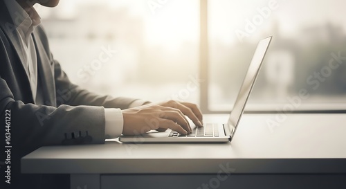 Person typing on a laptop