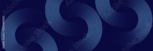 Abstract blue glowing geometric lines modern shiny blue circle lines pattern. vector modern in bussines