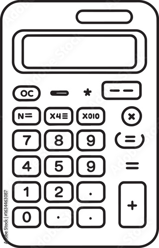 calculator Simple line art illustration stock photos royalty free image premium quality