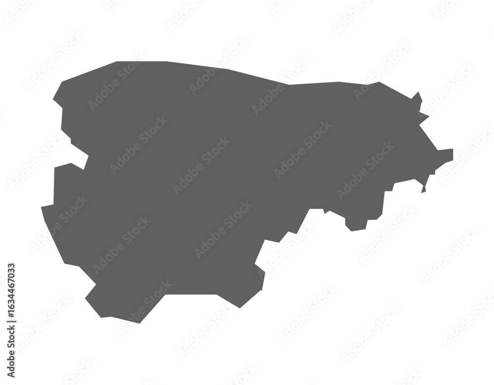 Obraz premium Kurnooldistrict flate gray map Andhra pradesh, india