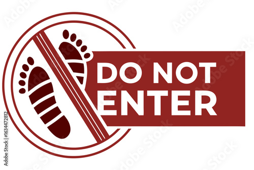 Do not enter sign with footprint symbol