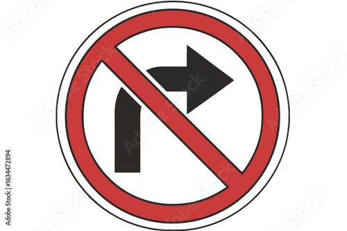 Free Download No right turn traffic sign - GFXLoad