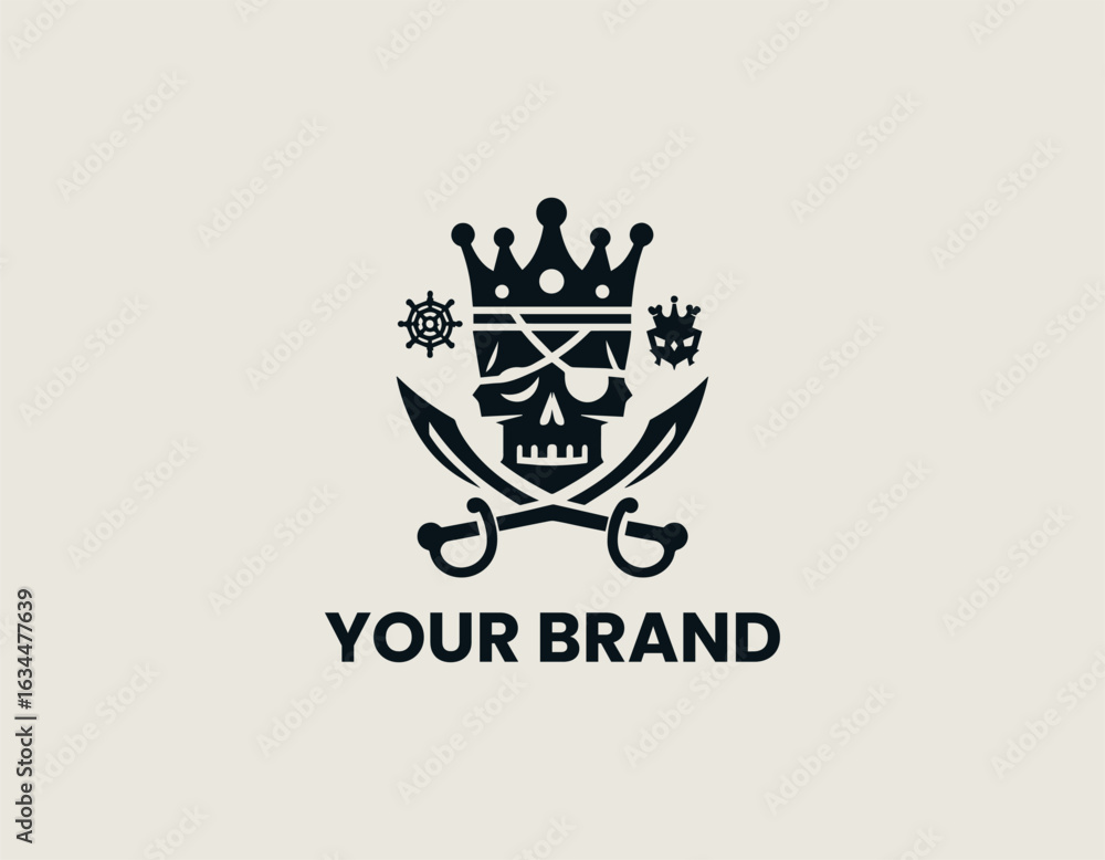 Obraz premium Pirate King Vector Logo