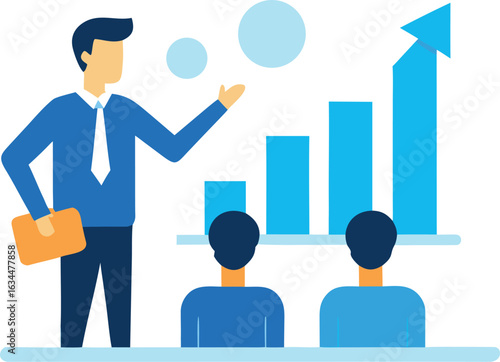Marketing Manager Presenting Growth Stats To Team